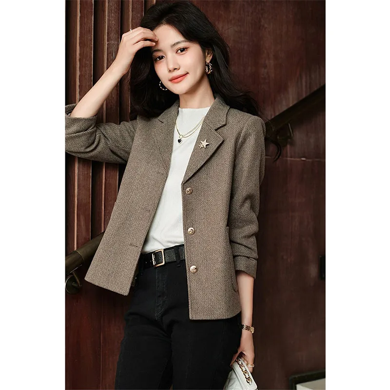 2026 New fashion Suit Coat  Women's Blazer Spring Autumn Jacket korean Women Receive High Praise Short Coat Top Casaco Feminino
