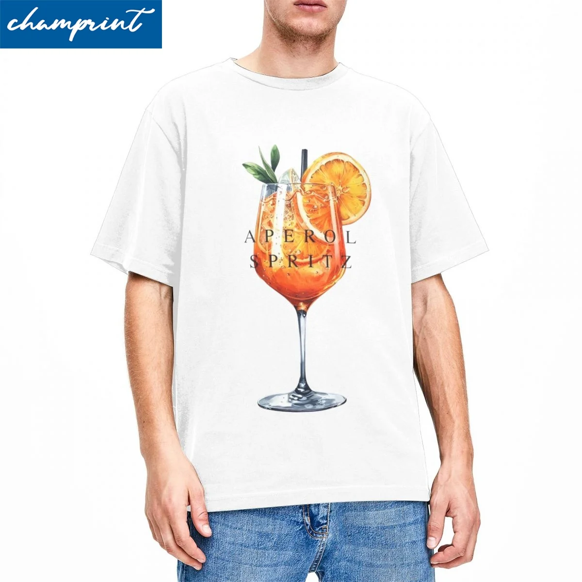

Casual Aperols Spritz T-Shirts for Men Women O Neck 100% Cotton T Shirts Short Sleeve Tees Plus Size Tops