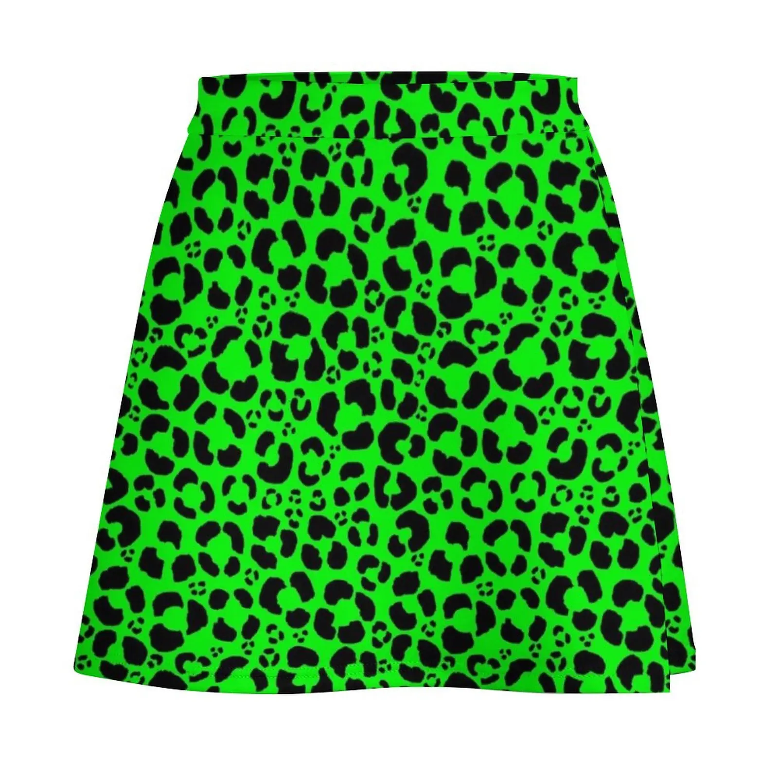 Black And Green Leopard Print Mini Skirt fashion korean clothing fairy core summer outfits for women 2025 Mini Skirt