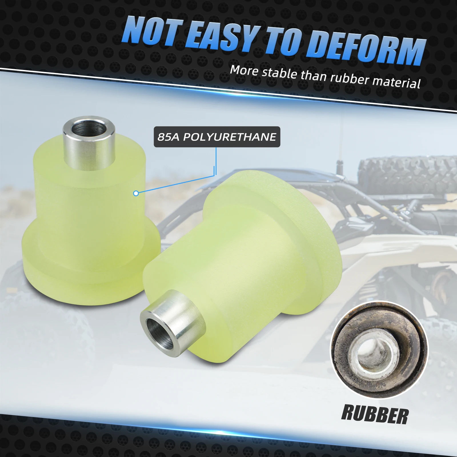 NICECNC Poly Solid Engine Mounts For Can-Am Maverick X3  Max R Turbo DPS XRC Anti Vibration Mount Polyurethane Bushings