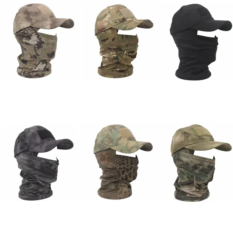 Camouflage Baseball Cap  Bonnie Hat Masculino Sports Hat Trucker Fishing  Half Ski Mask