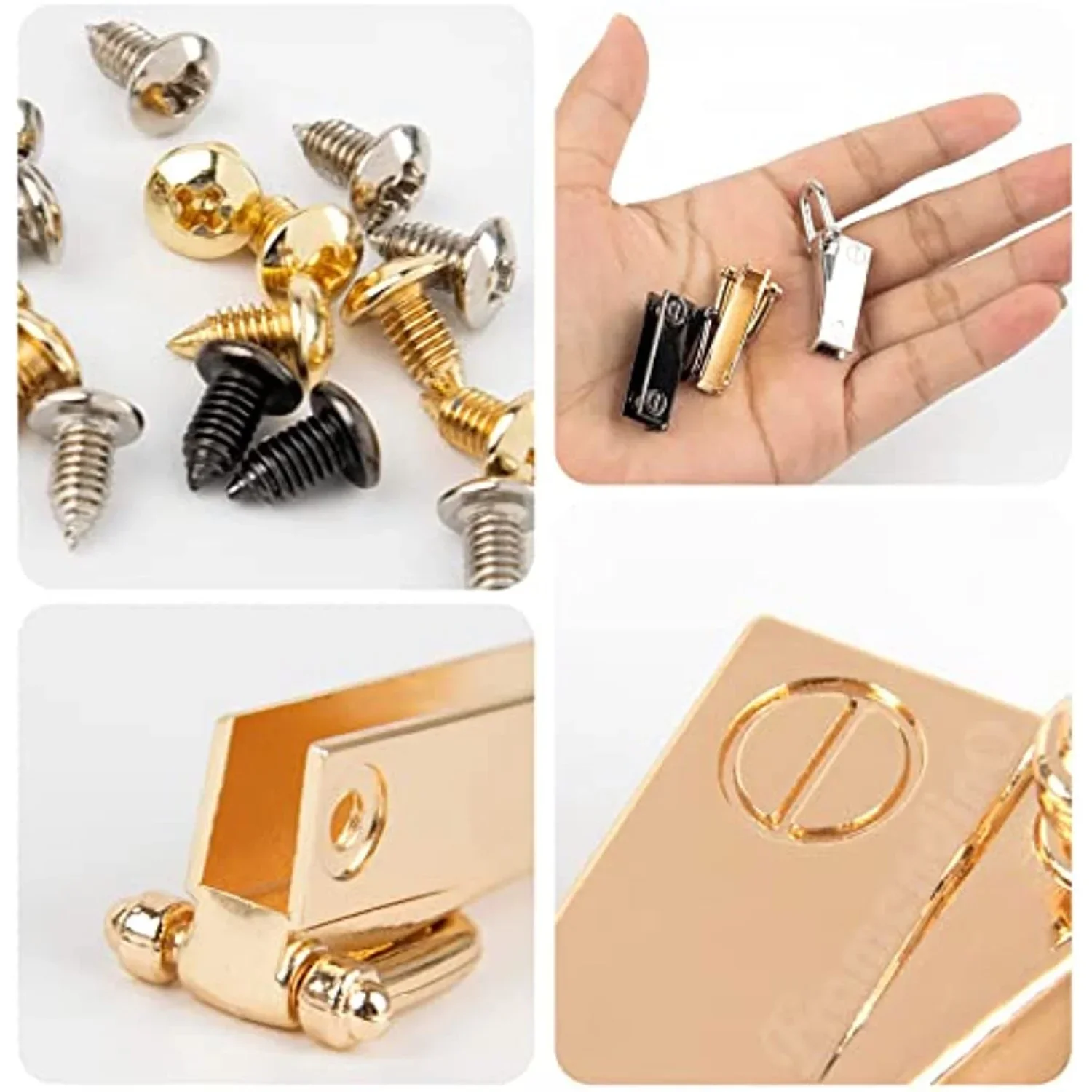 2PCS Metal Side Clip Bag Buckle Bag Connector Clip Purse Hardware Suspension Connector Buckle Detachable with D Ring