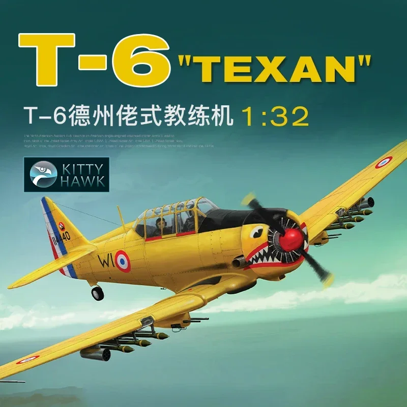 Kitty Hawk 1/32 modelo de montagem KH32002 North American T6 Texan Trainer -Kit de modelo de aeronave