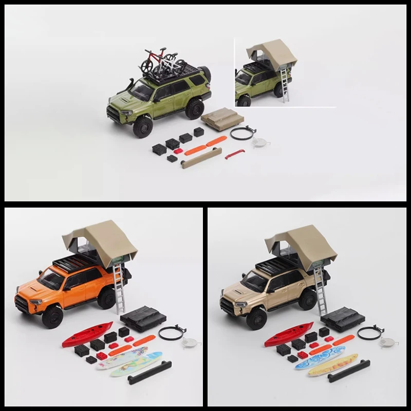 

GCD 1:64 4Runner SUV Light Modification Version Alloy Car Model Adult Souvenir Gift Static Display