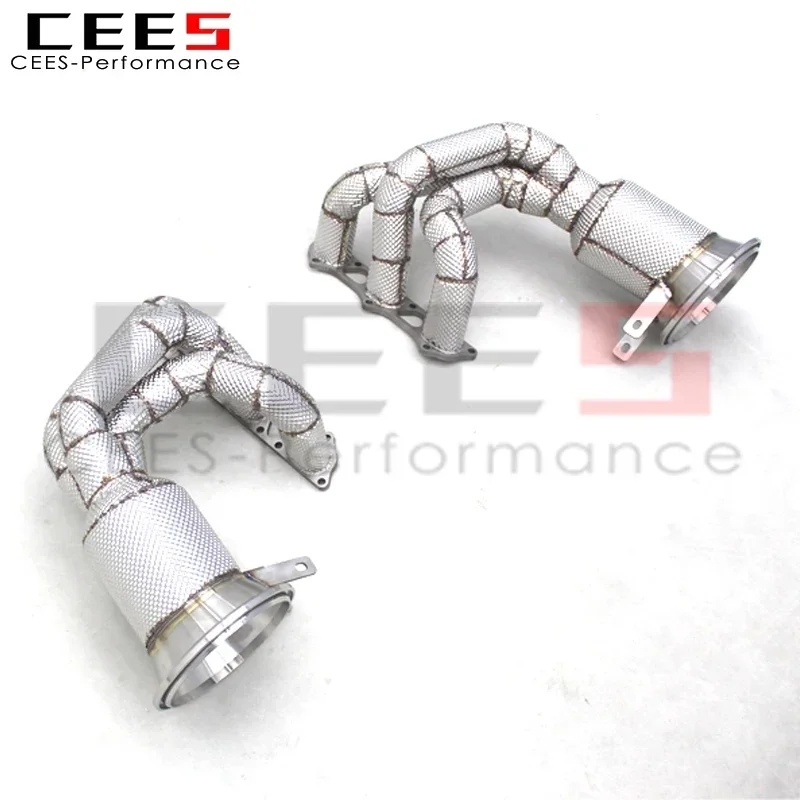 CEES  Exhaust manifold For Porsche 911 992 GT3 4.0 2017-2023 Stainless Downpipe Exhaust Pipe escape system