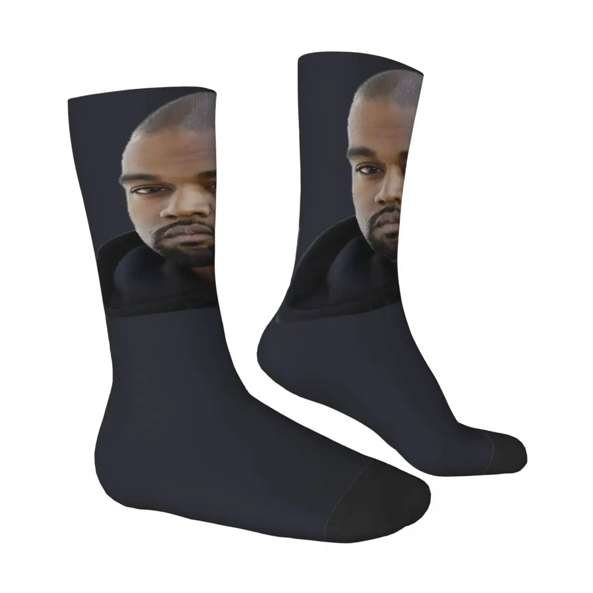 Chaussettes coupe-vent Kanye West pour hommes et femmes, beaux cadeaux en élasthanne, printemps, été, automne et hiver