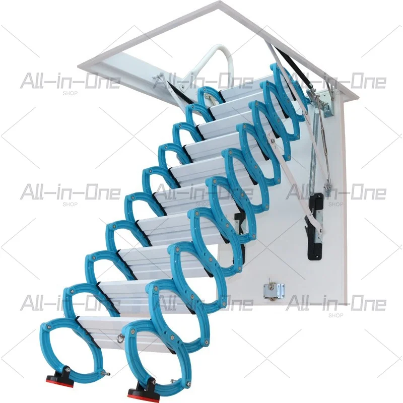 Invisible Attic Telescopic Staircase, Semi-automatic Ceiling Folding Telescopic Ladder