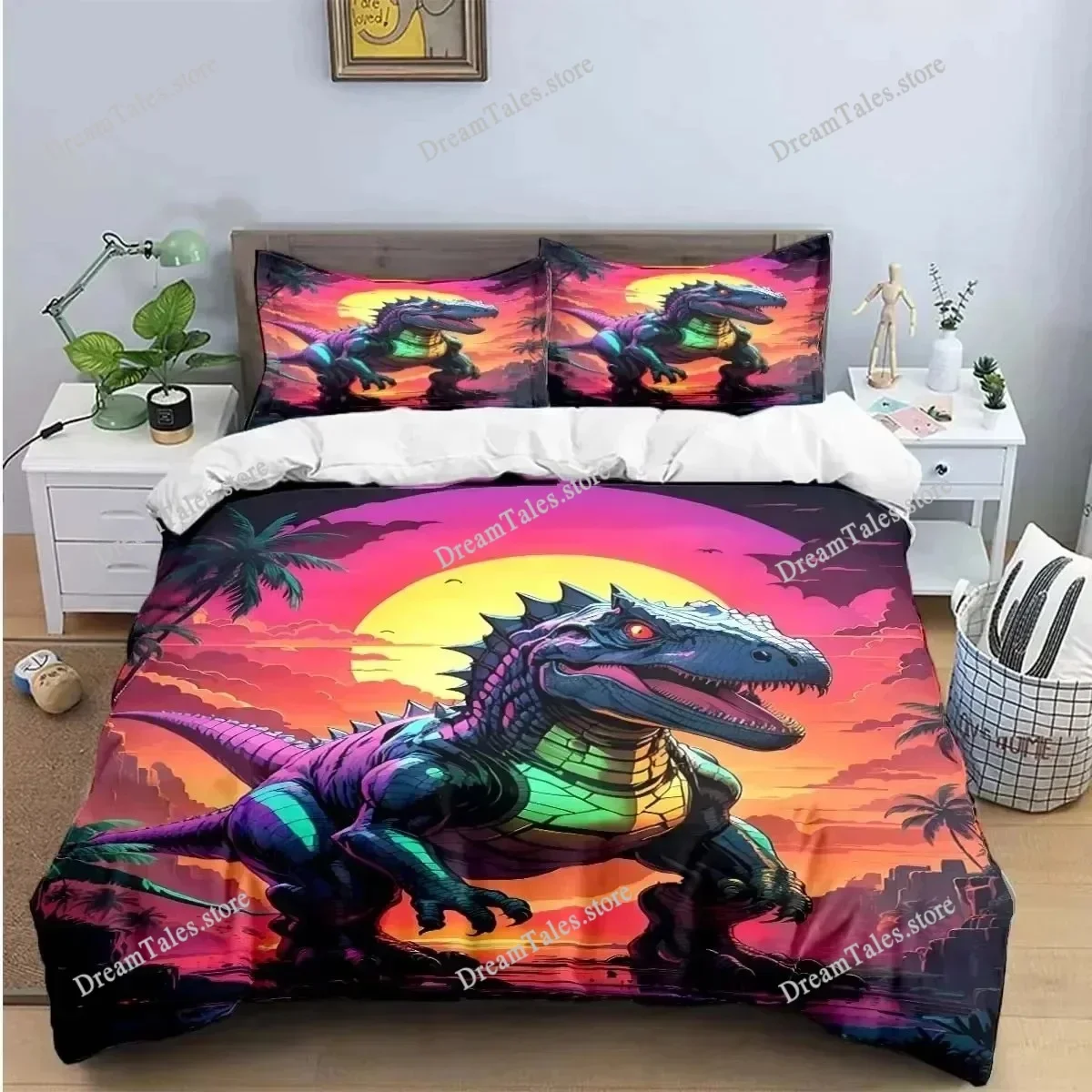 

Fashion 3D Dinosaur J-Jurassic Park Print Bedding Sets Bed Supplies Set Duvet Cover Bed Comforter Set Bedding Set Luxury Gift