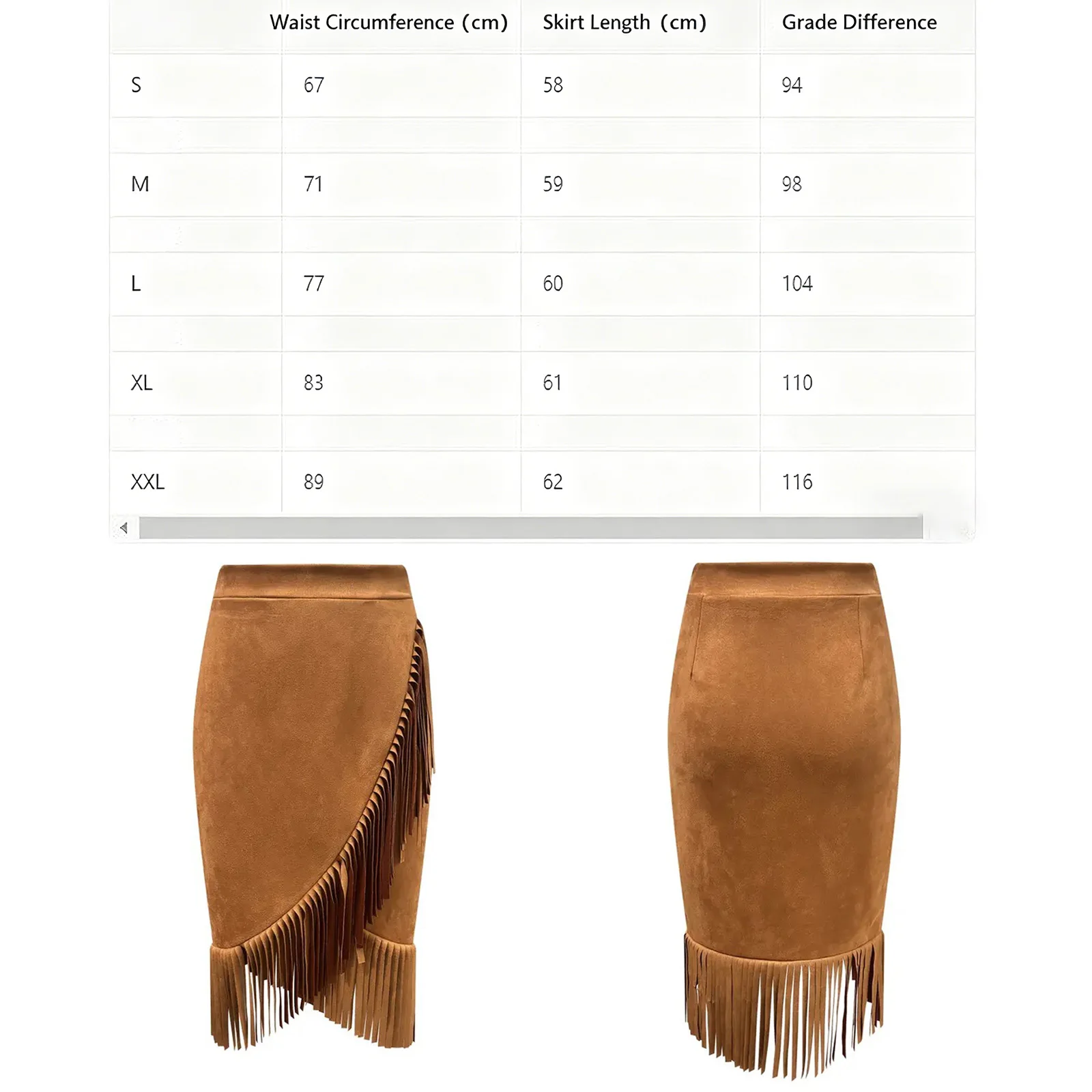 أزياء المرأة خمر راعية البقر شرابة تنّورة مجسّمة هامش التفاف هيم الجانب سستة فو الجلد المدبوغ Bodycon تنورة ل نادي حزب الشارع الشهير #1