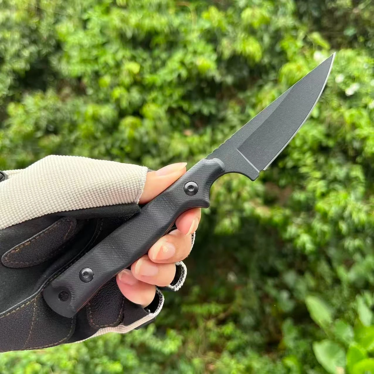 

High Hardness Outdoor Adventure Pocket Fixed Blade Knife Utility Survival Cutting Tool G10 Handle EDC Camping BBQ Tactical Knife