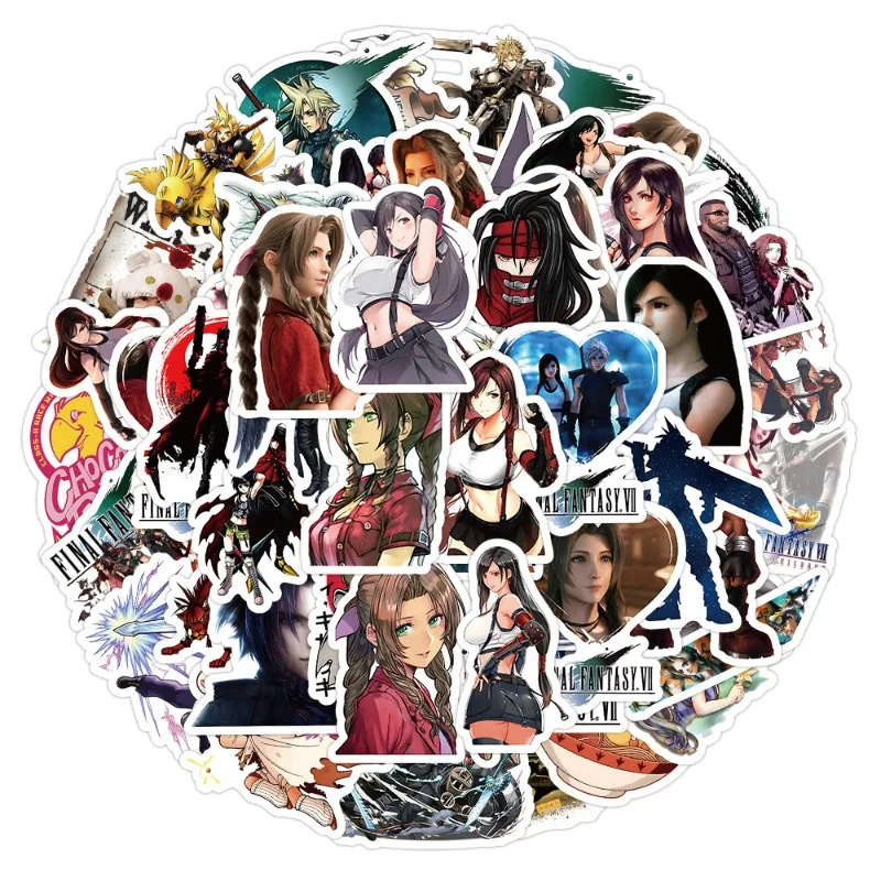 60pcs Cartoon Personality Final Fantasy Creative Graffiti Decorative Stickers