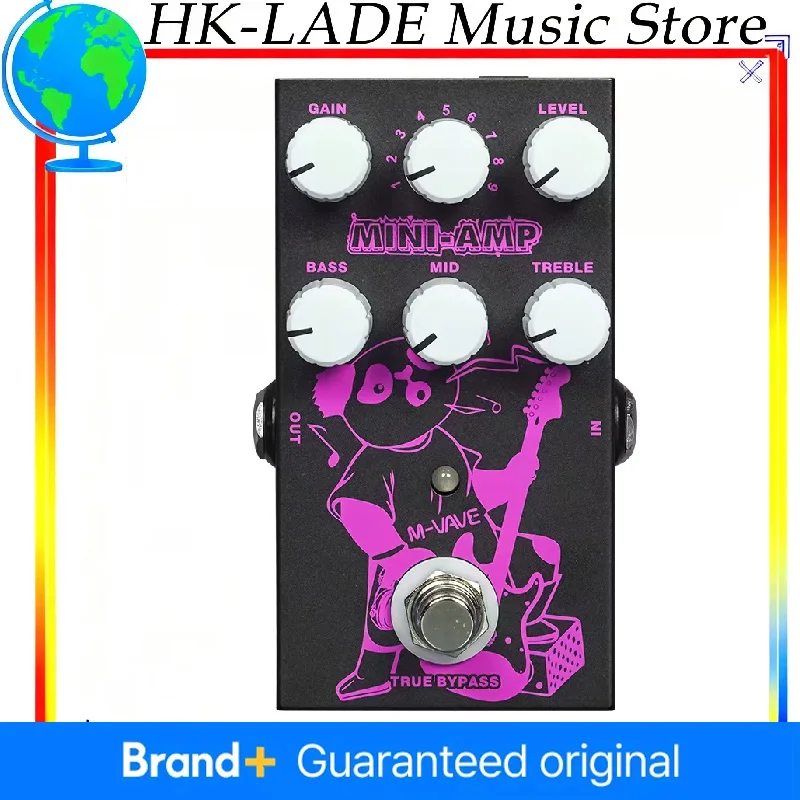 

Мини-усилитель M-VAVE, педаль имитации эффектов с 9 классическими эффектами усилителя, 3-полосный эквалайзер, аксессуары для гитары True Bypass