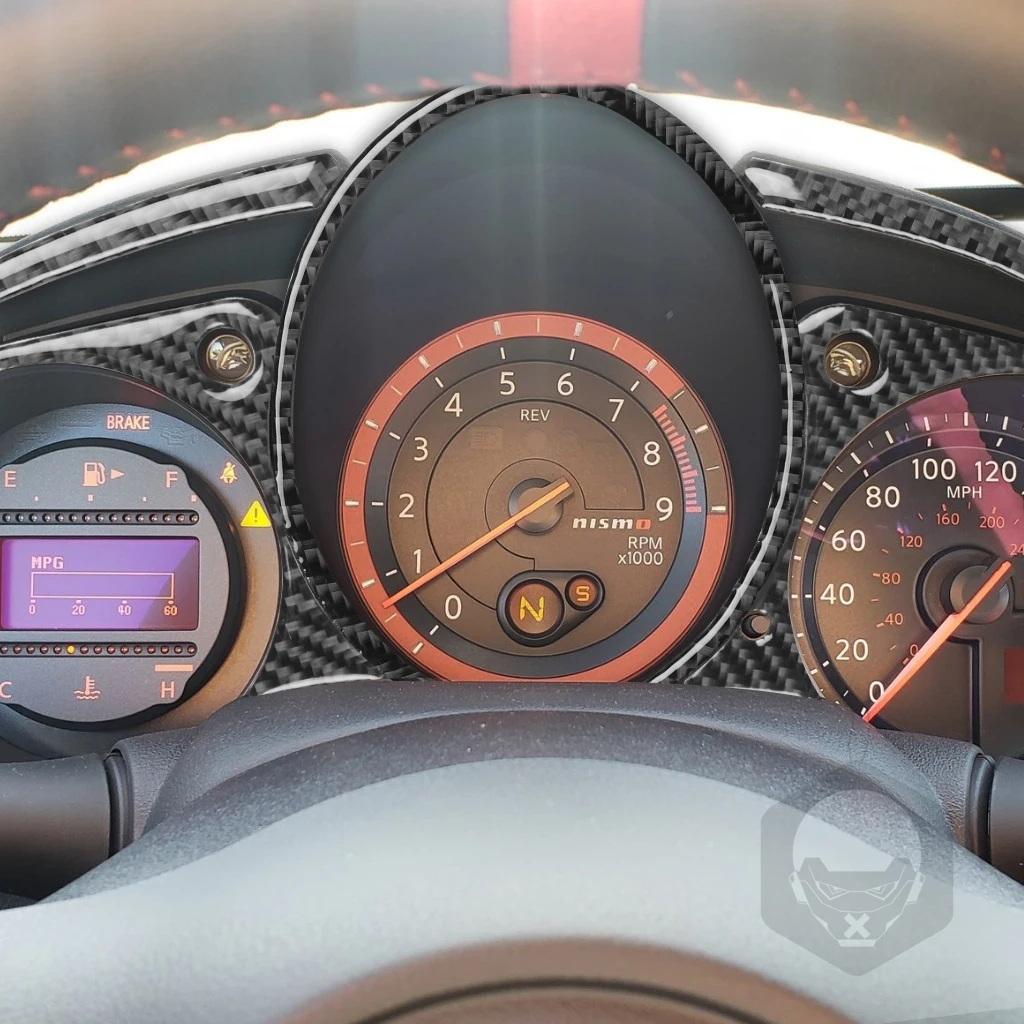 For Nissan 370Z Z34 2009-UP Carbon Fiber Instrument speedometer display Panel Trim Car Interior Accessories Decorative Stickers