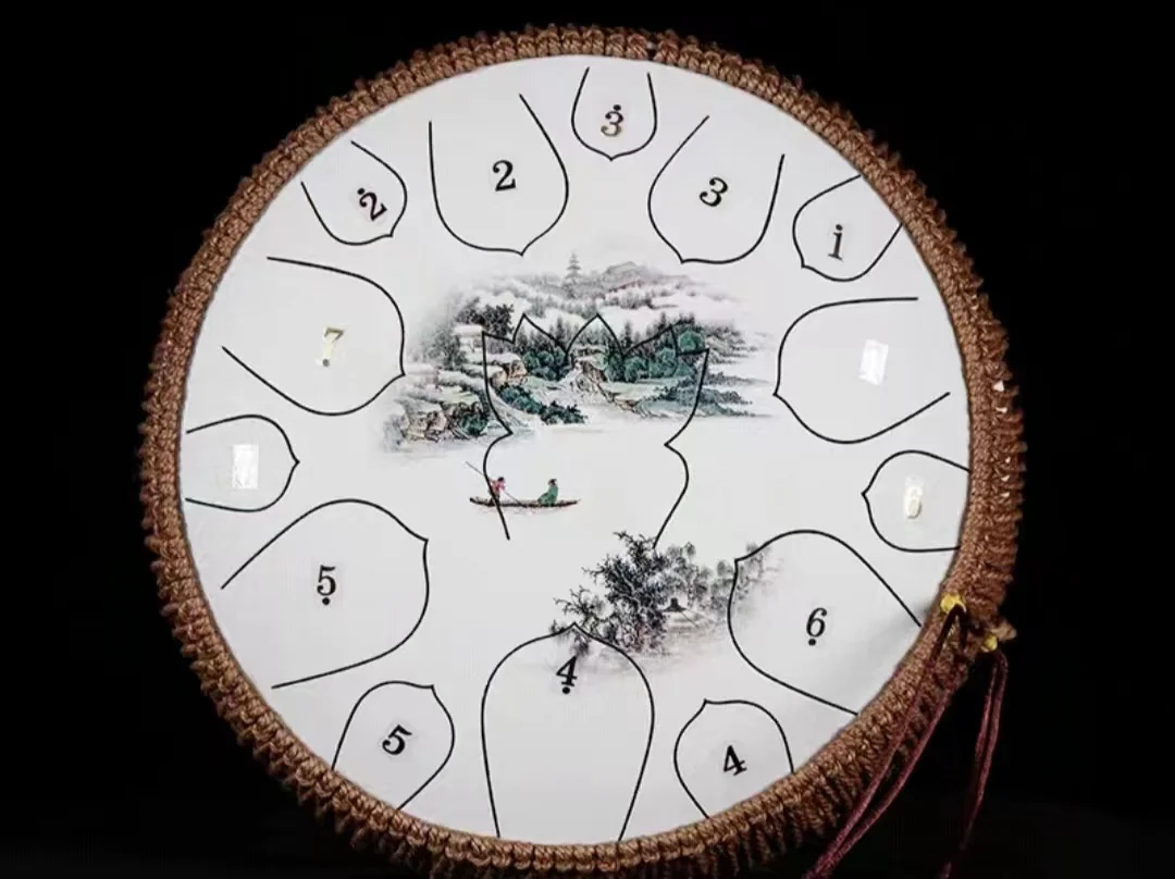 Chinese Style Painted Art Drum - Tongue Drum Steel recension och pris
