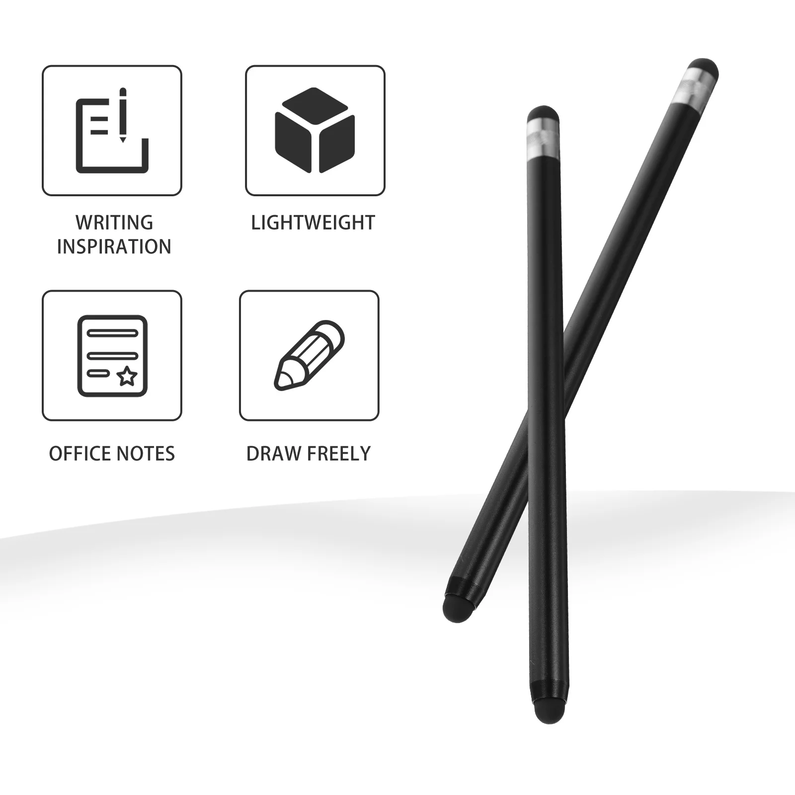 

Universal Stylus Pen with Dual Nibs Aluminum Alloy Touch Screen Pencil for Mobile Tablet Capacitive Precision Writing Drawing