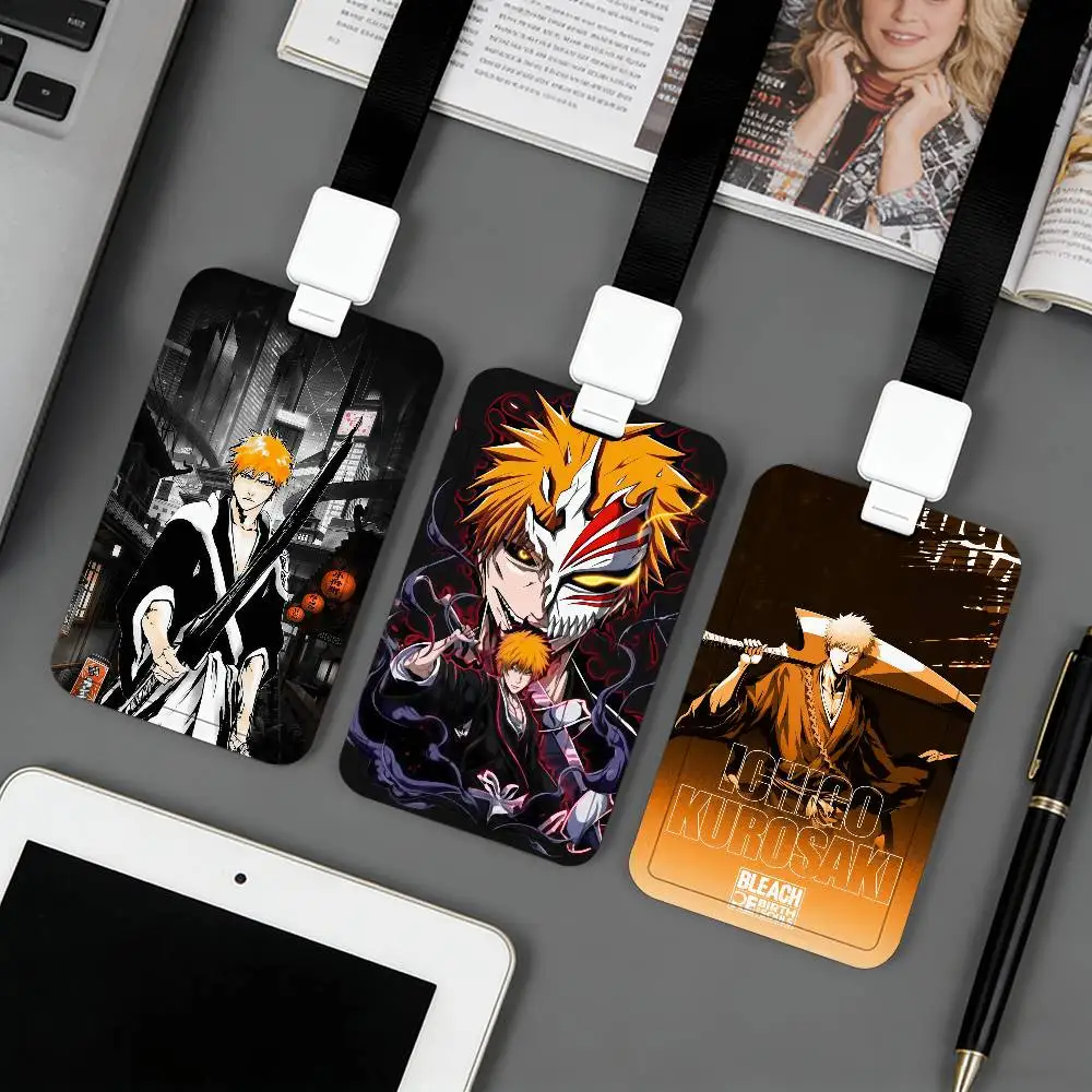 Anime B-Bleach Card Holder Student Campus Meal Cards Public Transport Subway Cardcase