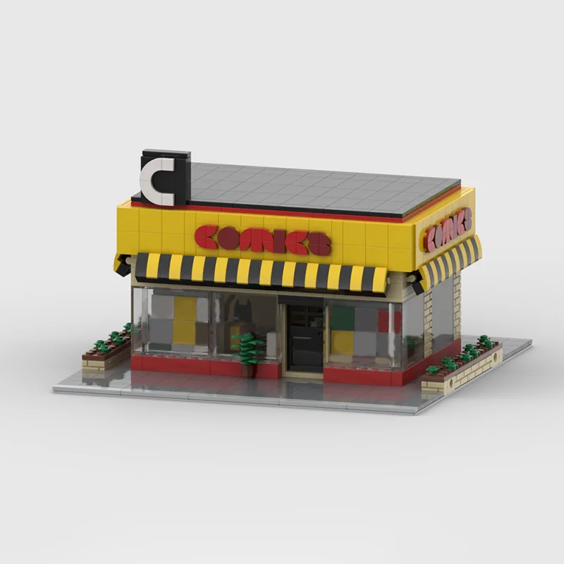 Juego de bloques de construcción personalizados MOC de 1023 piezas: tienda de cómics modular: una desafío de construcción único y creativo
