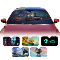 S-Sea Of T-ThieveS Summer car sunshade front windshield sunshade Sunblock thermal insulation sunshade umbrella Retractable