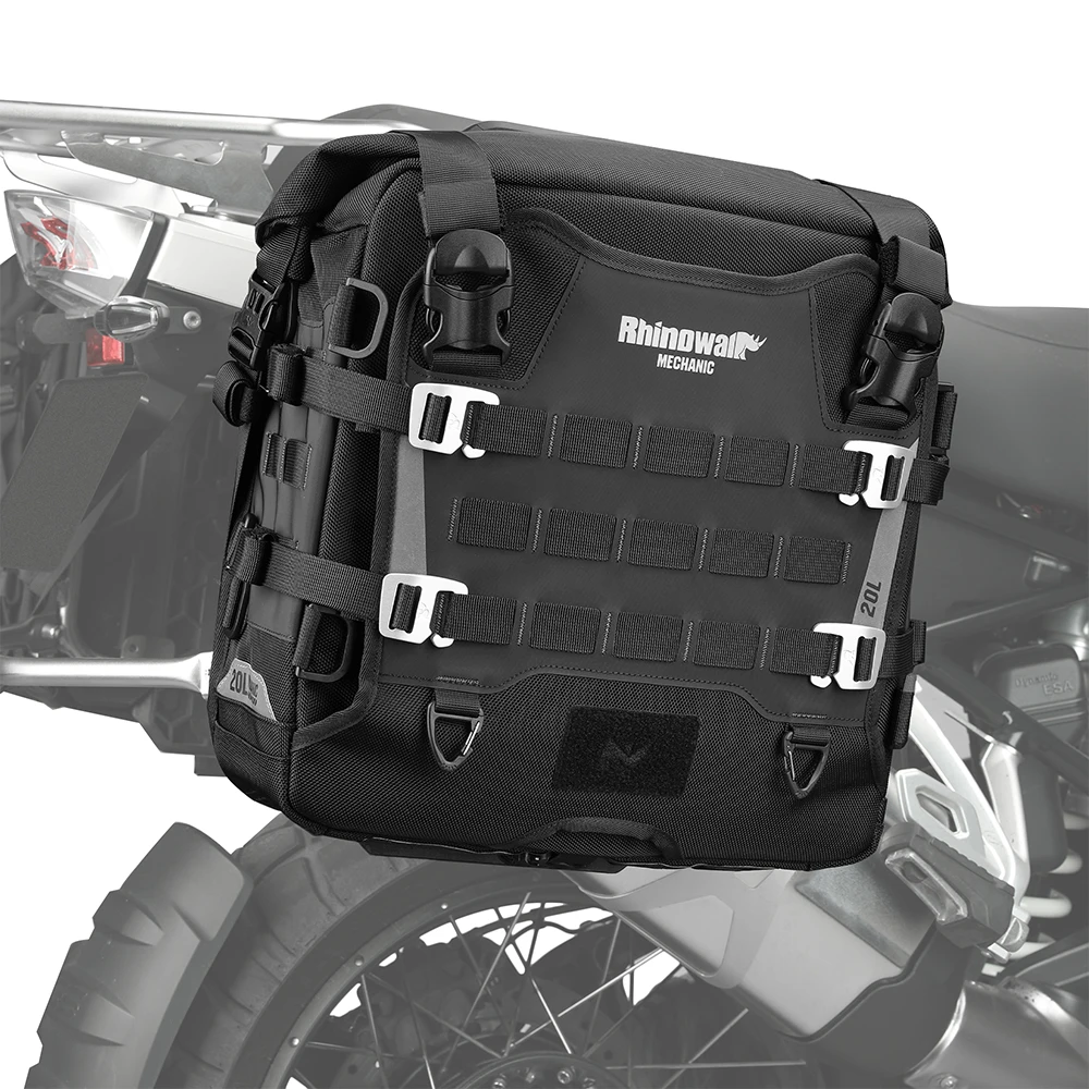 

Rhinowalk Magnetic Series 20L Quick Release Motorcycle Side Bag, Motorbike Seat Saddle Tail Luggages for ADV - 1 Piece