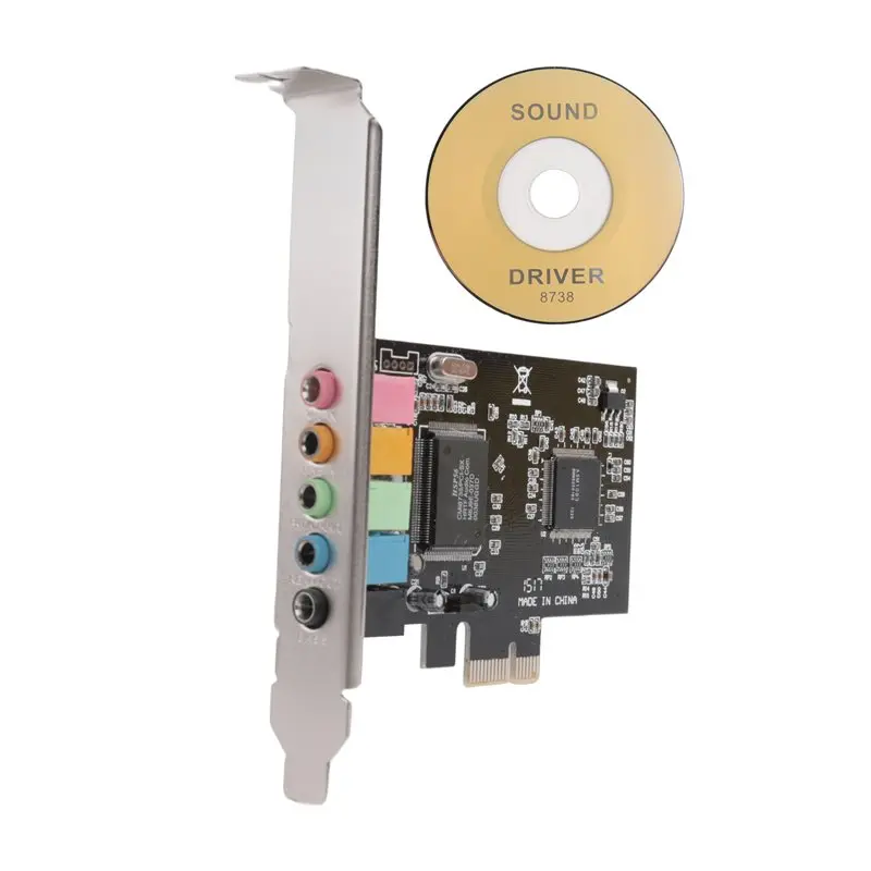 PCI-E 5.1 Desktop Built-In Sound Card 3D Games Music Digital Sound Card 24Bit Stereo Field With Reverb Support Win7-Y18A