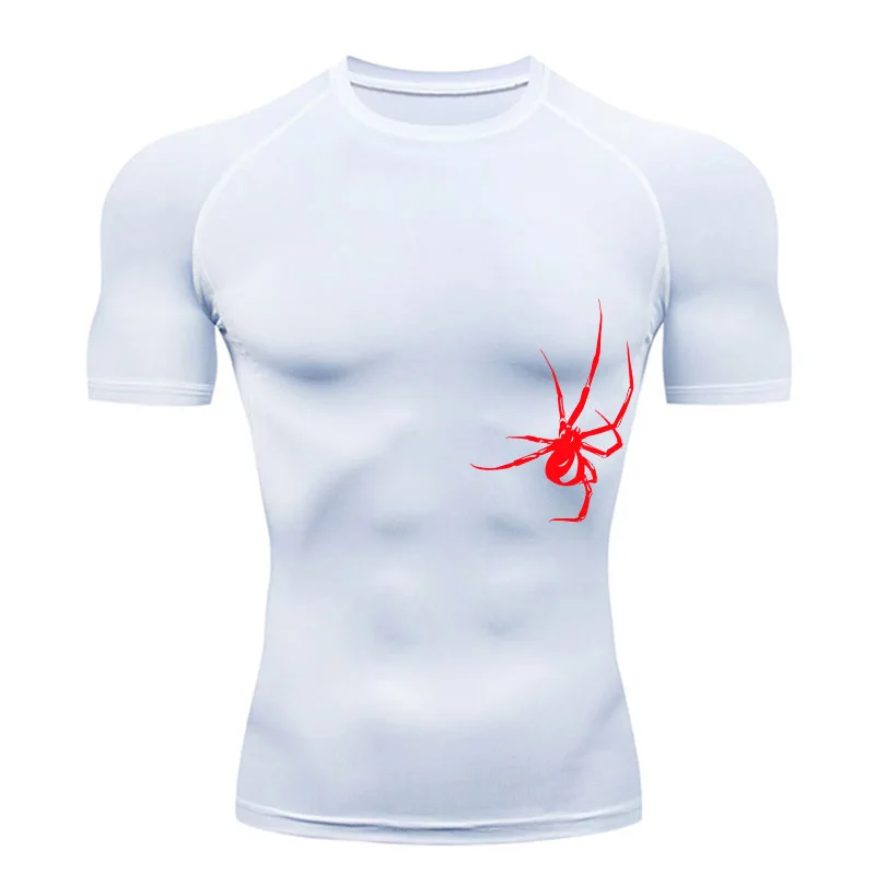 Summer Short Sleeve T-Shirt Running Shirt Men's Compression Sportswear Breathable Bodybuilding Top Workout Fitness Clothing 4xl