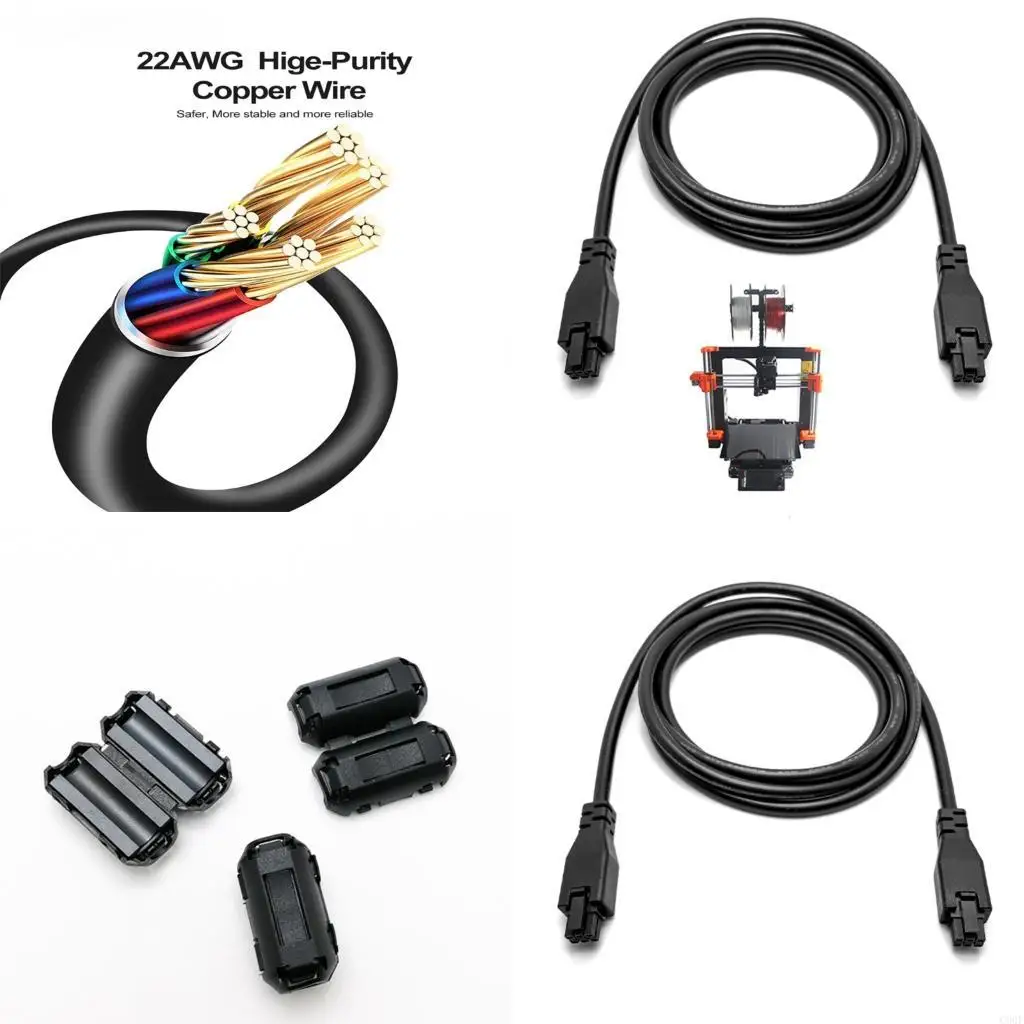 

C90F 6PIN Удлиненный кабель узла для P1P P1S X1C X1E -принтер Высоко чистота медная проволока с фильтром магнитного