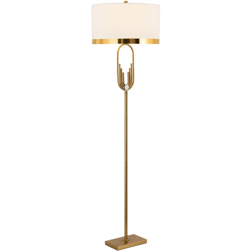 Floor lamp minimalist simple luxury Nordic bedroom warm dimmable living room golden vertical floor lamp