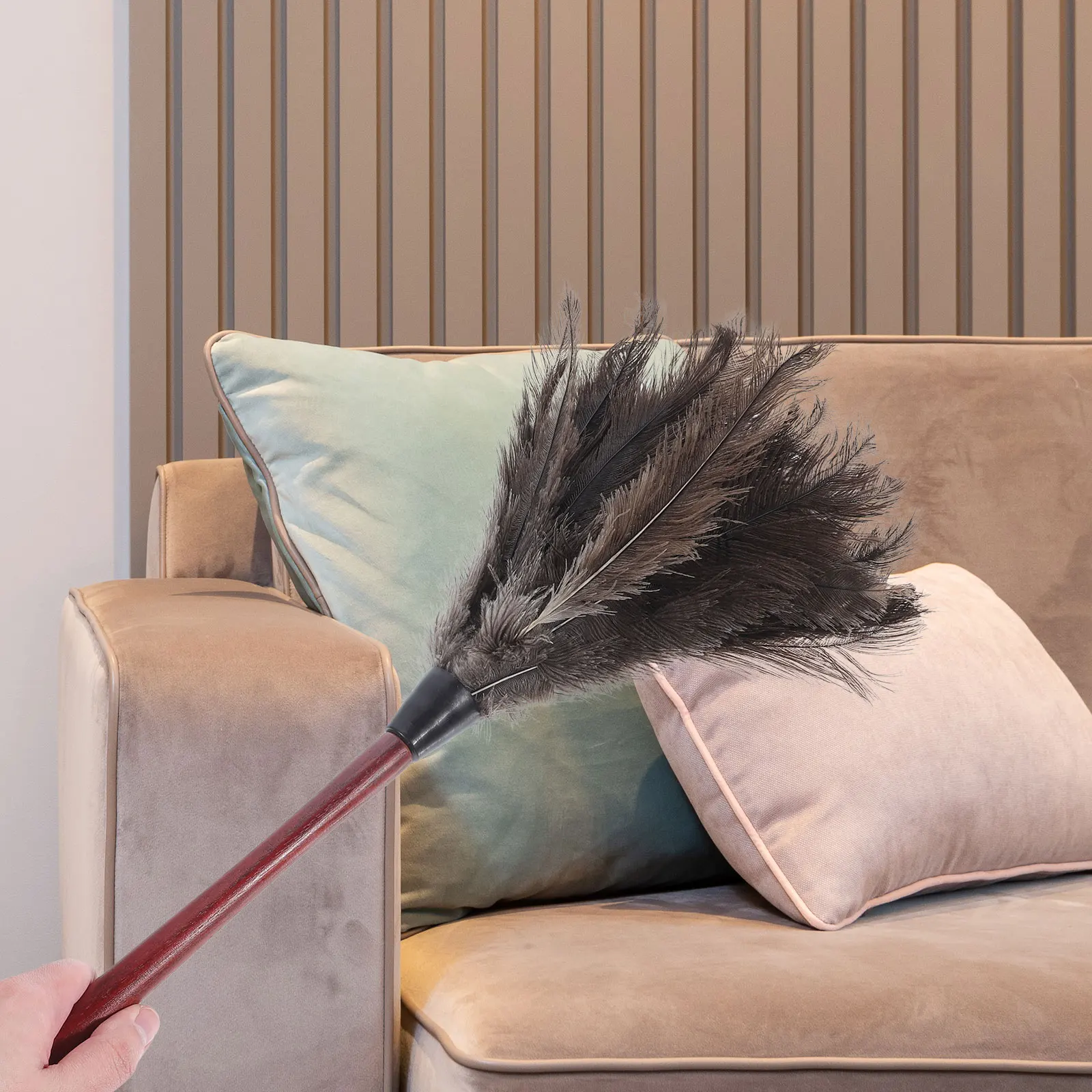 

Reusable Long Handle Handheld Brush for Furniture Car Office Cleaning Tool Dusting Cobwebs Blinds Plume Duster Vehicle