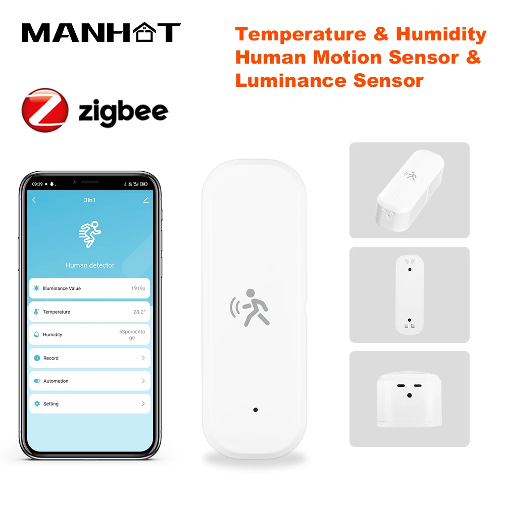 Smart ZigBee3.0 Pir Motion Sensor Detector Temperature And Humidity Sensor Security Burglar For Smart Home Device Automation