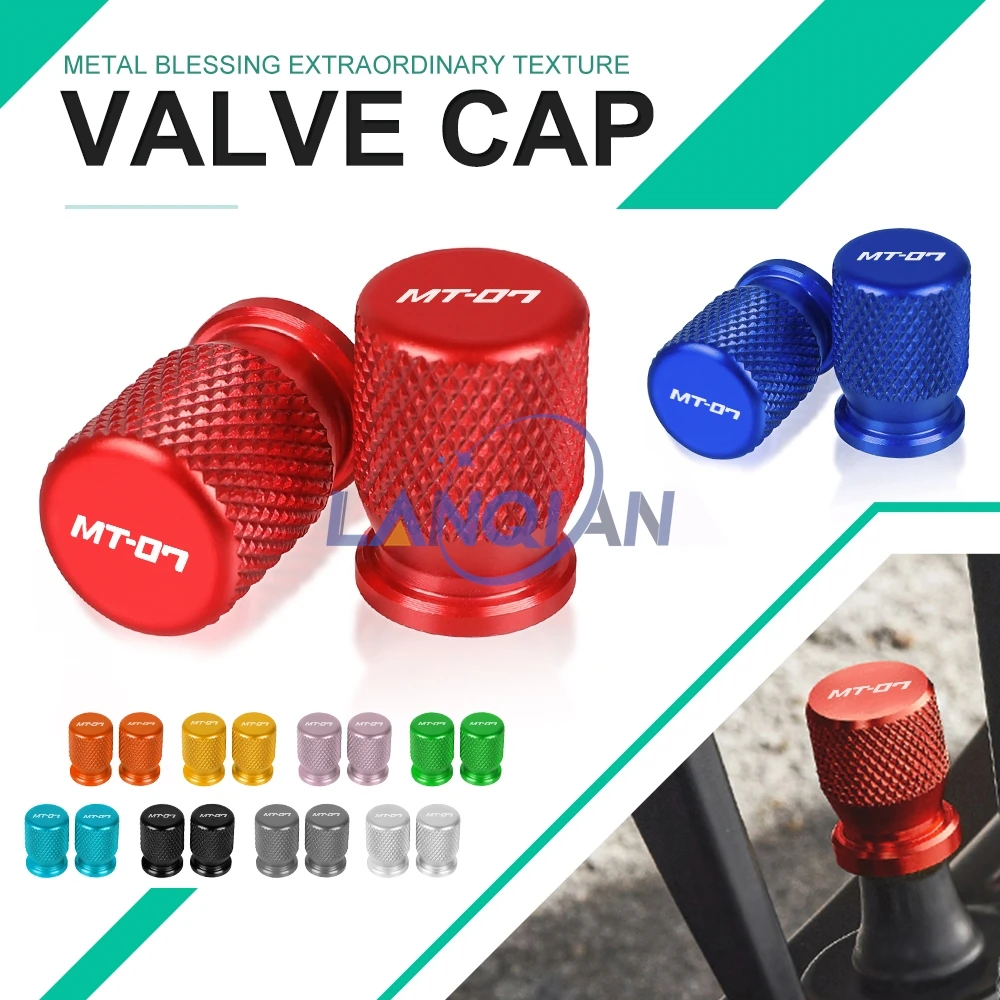 

For Yamaha MT-07 MT07 MT 07 2014~2023 2024 2020 2022 FZ07 MT07 Moto Wheel Tire Valve Caps Tyre Stem Covers Airdust Waterproof