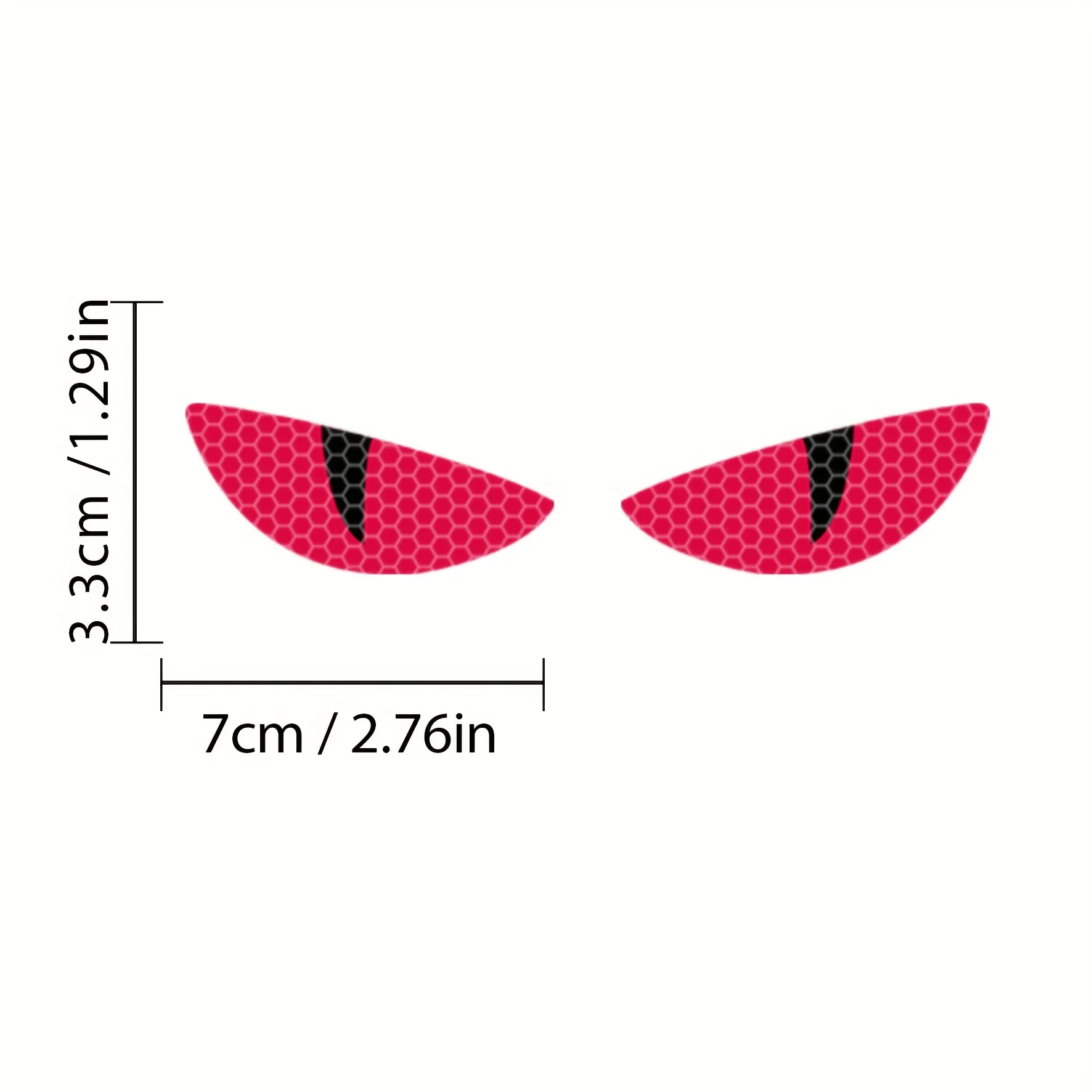 1Pair Devil's Eyes Reflective Motorcycyle Stickers for Scooter Headlight Helmets Night Driving or Riding Safety Warning Decals