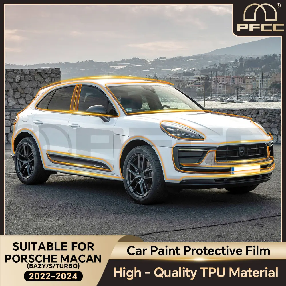 

PPF TPU Headlight Film for Porsche Macan Base S Turbo 2022 2023 2024 Paint Protection Precut Car Clear Bra Transparent PPF TPU