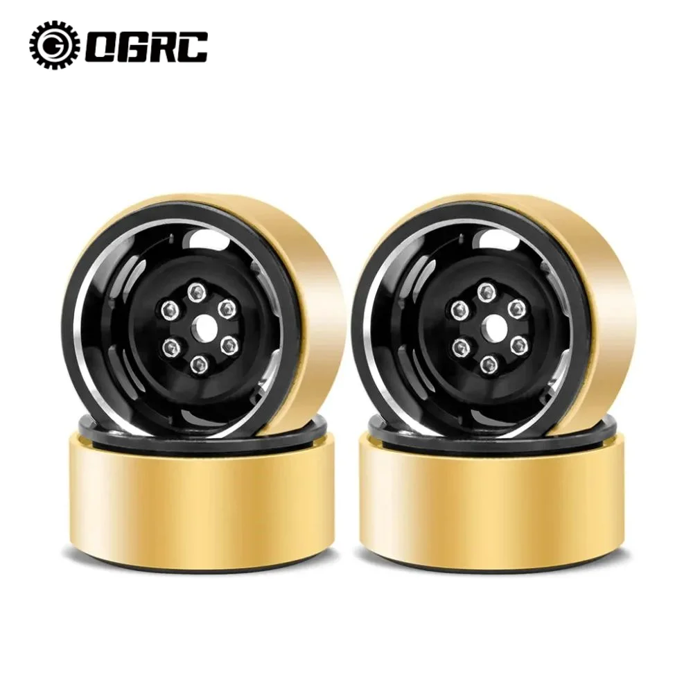 OGRC 1.0 RC Wheels With Brass Wheel Rings Negative Offset 3mm Wheel Rims for 1/18 TRX4M 1/24 SCX24 C10 Deadbolt Gladiator Bronco