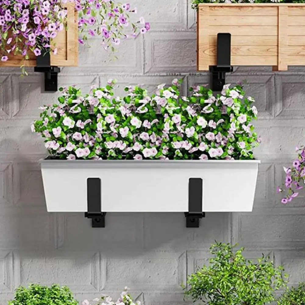 15-32cm Metal Deck Planter Box Bracket Railing Adjustable Corrosion Resistant Universal Window Box Bracket Flower Box Holder