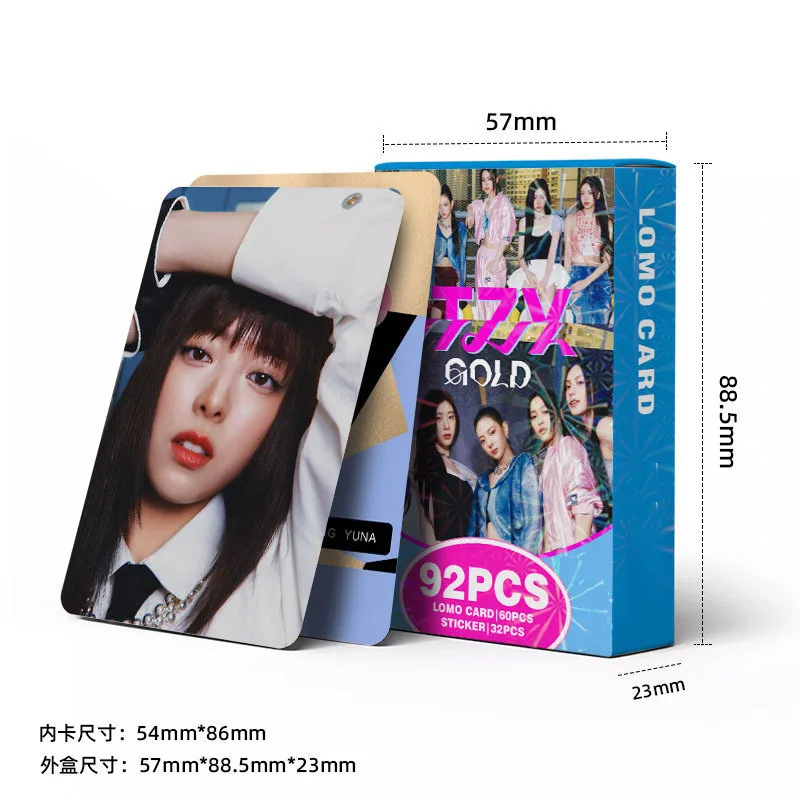 92pcs/set ITZY Album LOMO Card YEJI Lia RYUJIN CHAERYEONG YUNA Fan Collection Photo Card Postcard Album Greeting Card Sticker