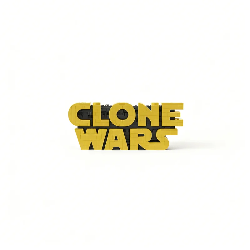 742pcs MOC Clone Wars Logo Star Battle Model Building Blocks Architecture Christmas Gifts Toy Creative Idea Education Brick Kids view 3
