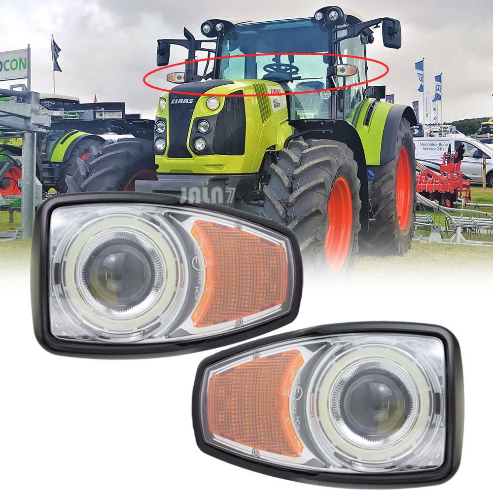 Horizontal version LED combined headlight high low beam DRL turn signals for loaders tractors snowplow agriculture machines