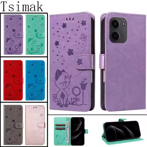 Leather Case For Xiaomi Redmi Note 14 Pro Plus 14S 14C 15C 15 A3 A5 4G 5G Flip Wallet Cover for POCO X7 M7 Pro F7 Ultra C75 C85