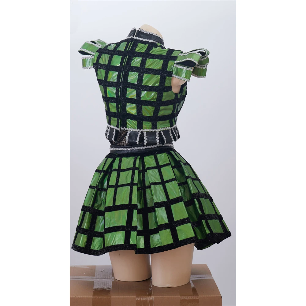 زي ستة موسيقي آن بولين التأثيري فستان أخضر مثير تنورة علوية مجموعة أداء المسرح الموسيقي برودواي Outflloween الزي