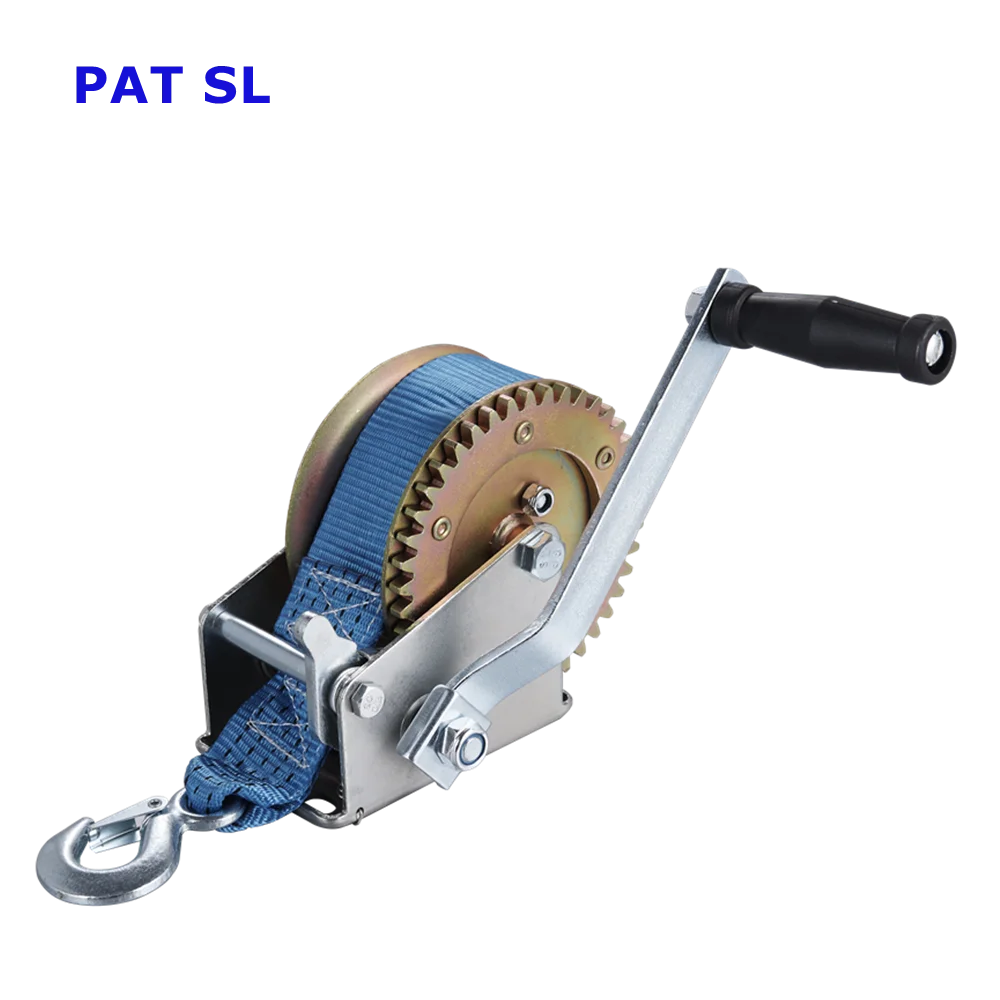 Manual Winch Expert Small Winch 500KGS Hand Winch Belt Strap Webbing with 3 times breaking strength