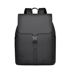 Mochila impermeable para hombre, morral de viaje multifuncional, bolsa para ordenador portátil de negocios, color negro