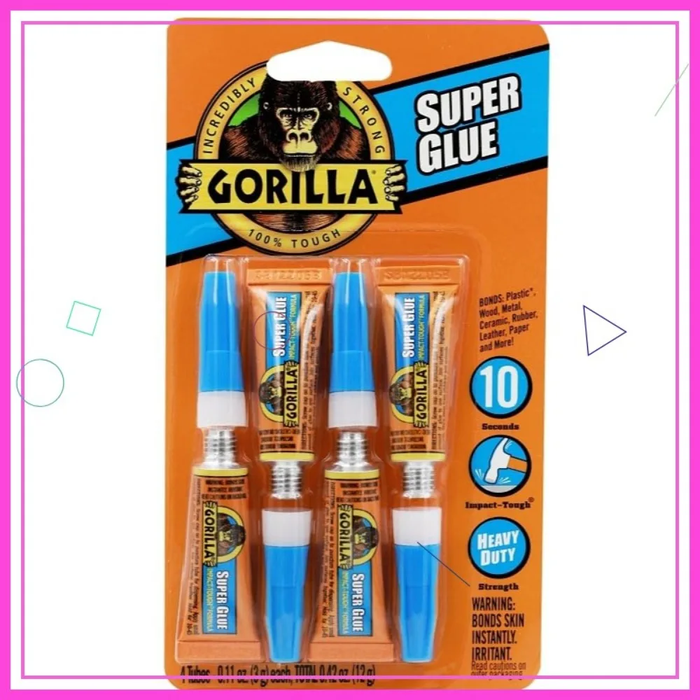 

Прозрачный суперклей, 4 тюбика (всего 3 г) — быстросохнущий для всех ремонтов