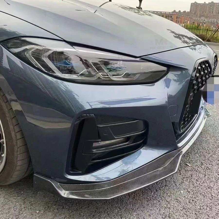 Carbon Fiber MP Style Front Bumper Lip Chin Spoiler for BMW 4 Series G22 G23 2020+ Front Lip Side Splitters Car Styling
