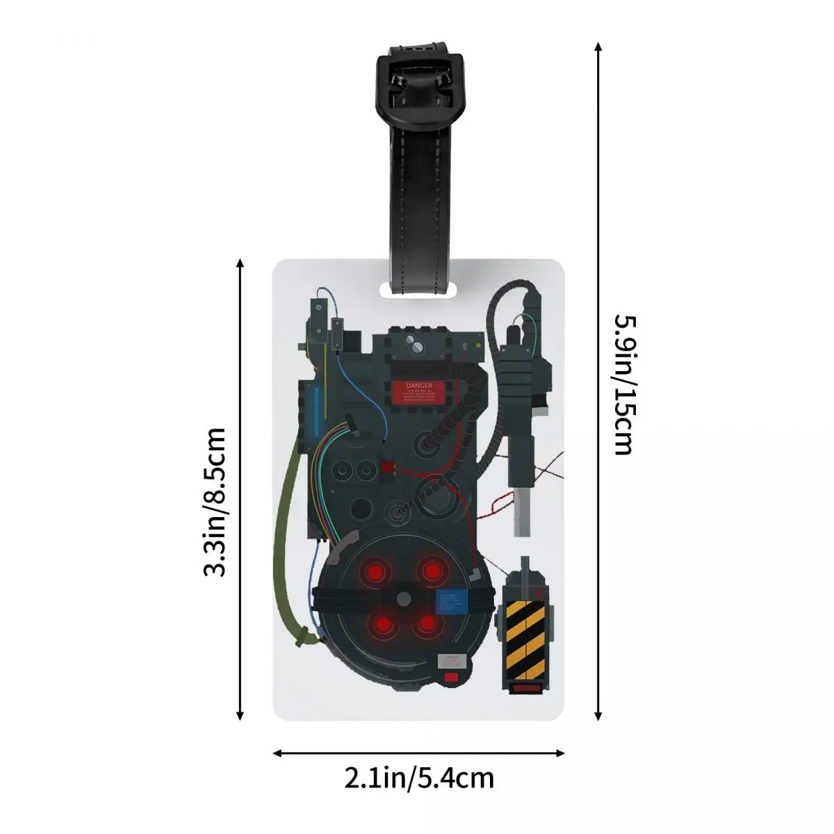 Ghostbusters Proton Pack علامات الأمتعة ملحقات حقيبة السفر المحمولة الأمتعة الصعود علامة التسمية حامل معرف اسم العنوان #4