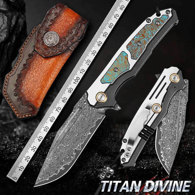 

Japan forged VG10 Damascus steel high hardness sharp folding knife outdoor camping hunting tactical knife self defense EDC tools