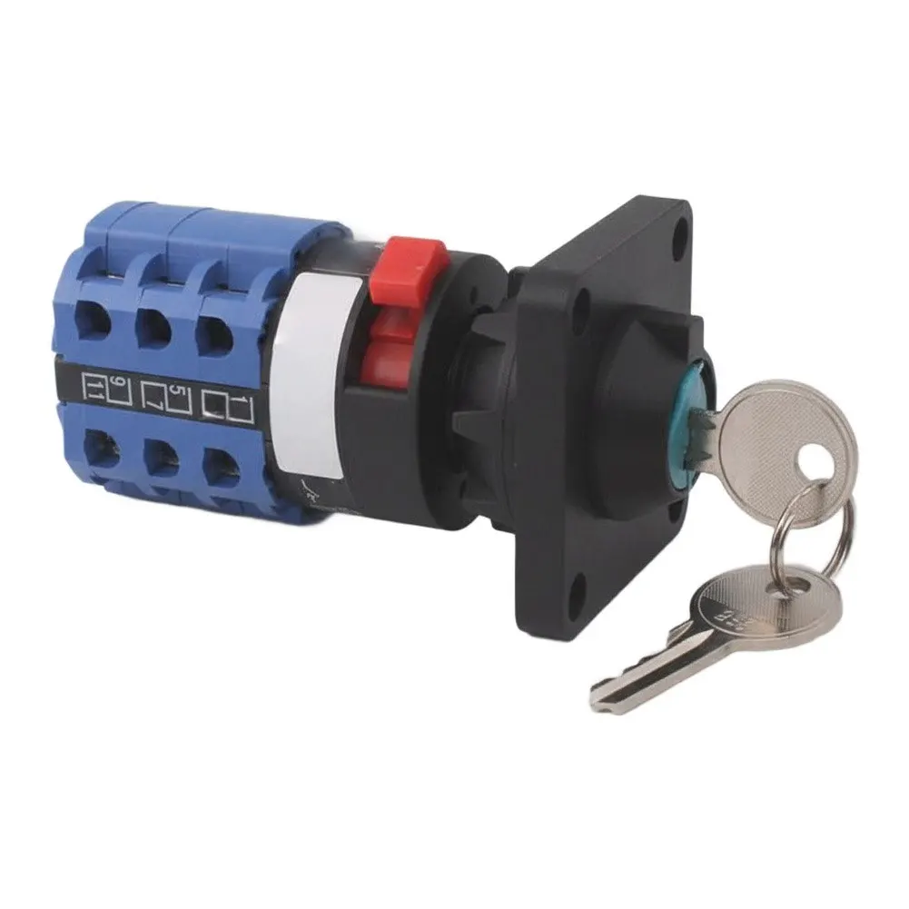 16A 380V Keyless Rotary Switch With Silver Contacts And Lock Mechanism For Industrial Automation Stamping Machine Electrical