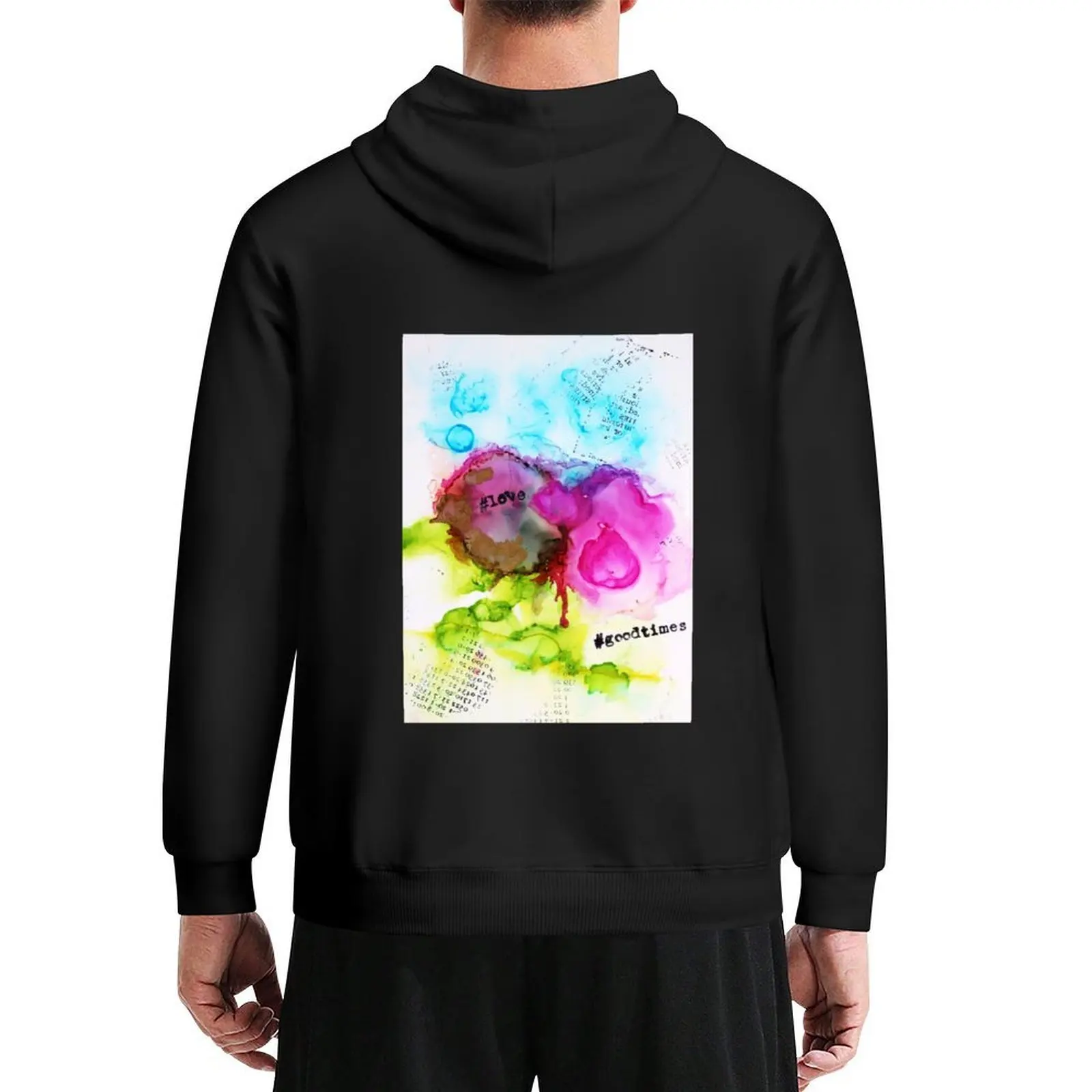 

One love (happy art) Hoodie blouse winter clothes fashion men men's sweat-shirt new hooded tee