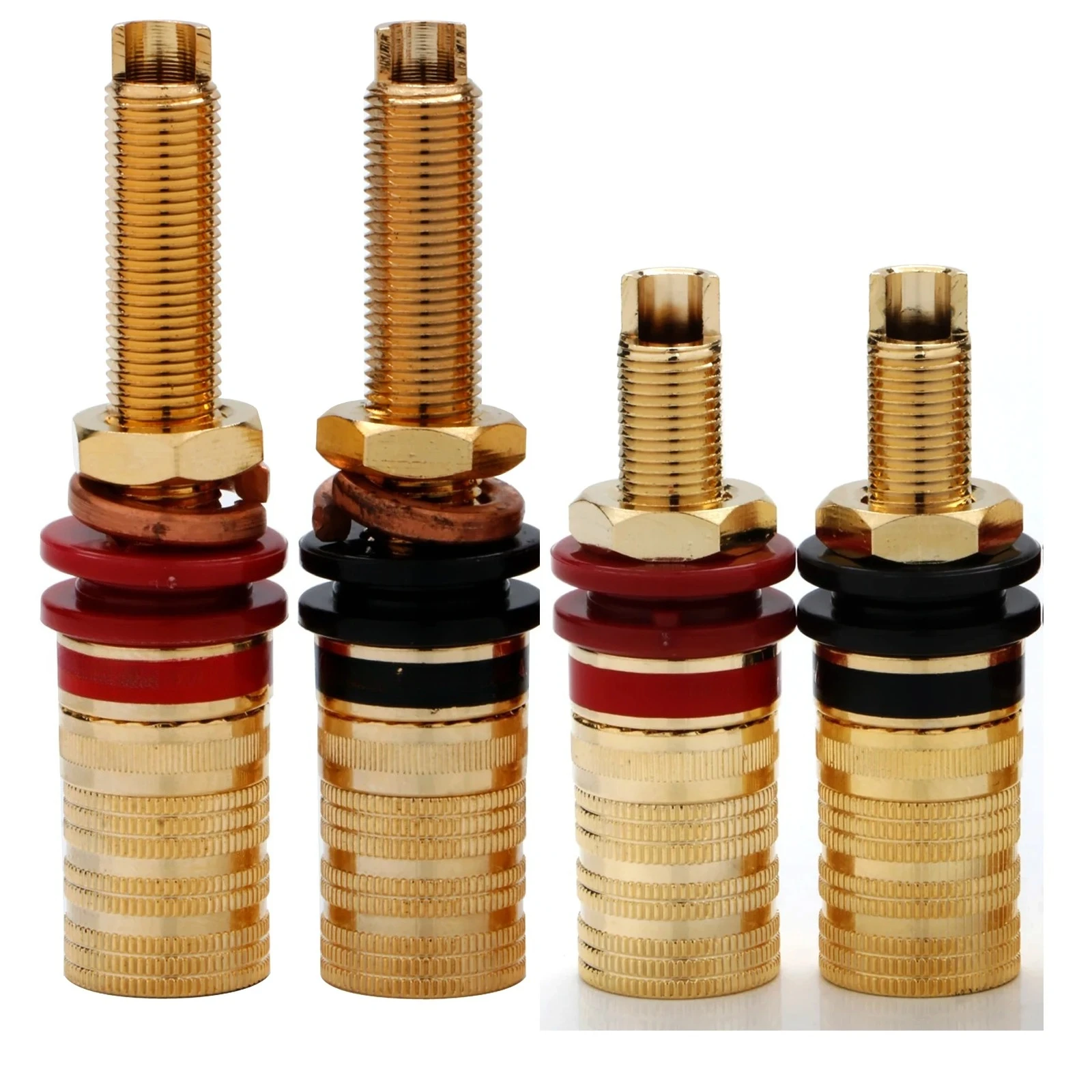 High-End 838 24K Gold Plated Performance Binding Posts Speaker Terminal Connector Plug