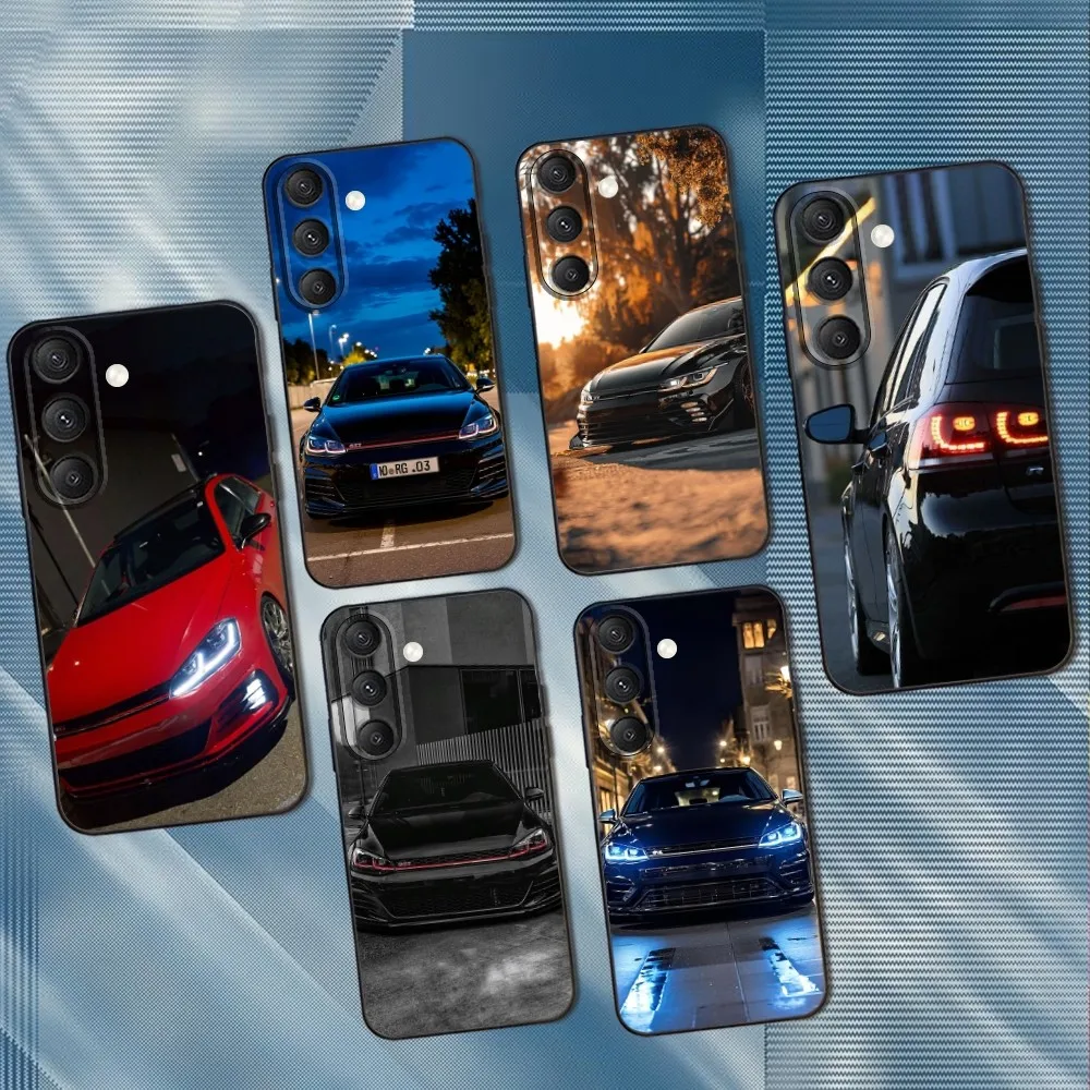 

Golf MK1 car V-VolkswagenES Phone Case For Samsung S25,S24,S23,S22,S21,S20,S10,Ultra,Plus,Lite,FE,Soft Silicone Black Cover