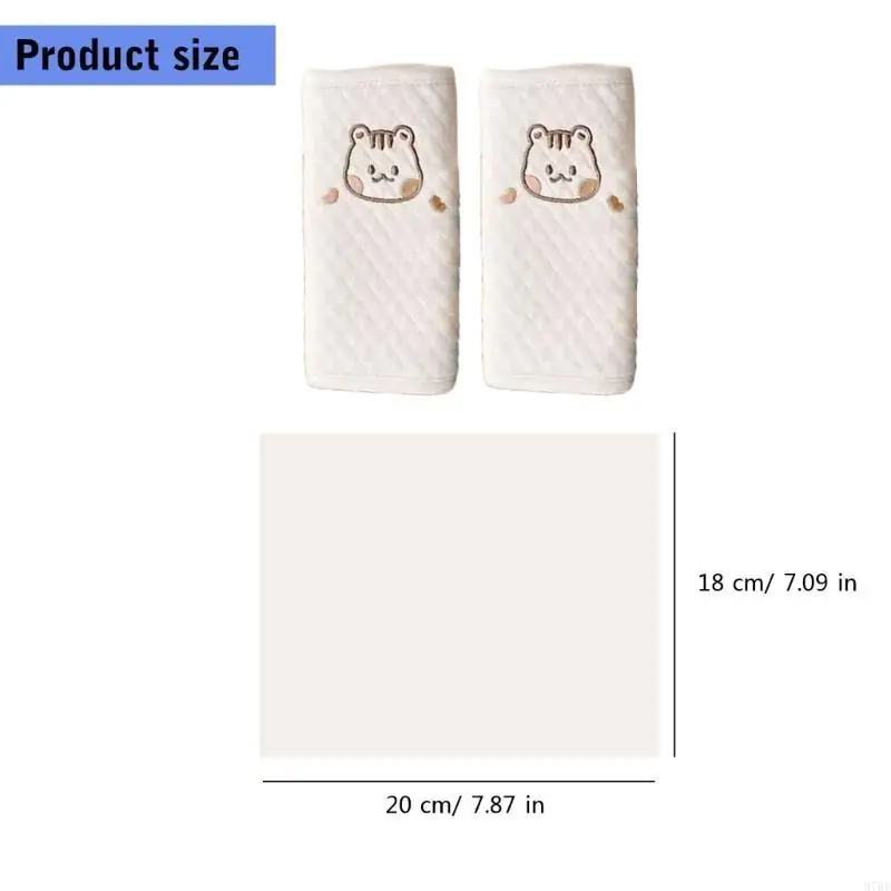 97BE Pushchair Car Belt Strap Cover Cushion Shoulder Strap Pad Seatbelt Pads